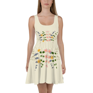 Wild Flowers Skater Dress – Flared Skirt - Dipaliz - Dresses - Xs