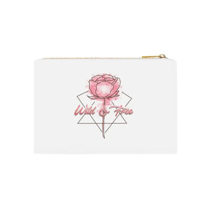 Cosmetic Bag Gold Zipper Cotton Canvas Wild and Free Dipaliz - White / one Size - & Toiletry Bags