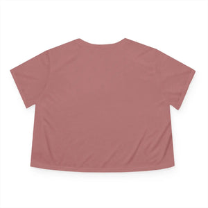 Flowy Cropped Tee Rose Flower Soft Everyday Wear - Dipaliz - T-shirts - m