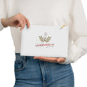 Wild Soul Cosmetic Bag Gold Zipper Cotton Canvas - Dipaliz - White / one Size - & Toiletry Bags