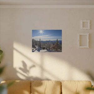 Winter Wonderland Matte Canvas Wall Art - Eco Radial Pine - Dipaliz - 32’’ x 24’’ (horizontal) / 0.75’’ - Posters