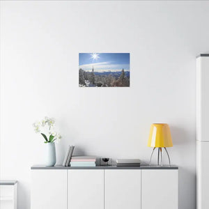 Winter Wonderland Matte Canvas Wall Art - Eco Radial Pine - Dipaliz - Posters Prints & Visual Artwork