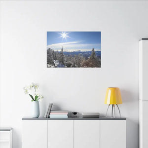 Winter Wonderland Matte Canvas Wall Art - Eco Radial Pine - Dipaliz - Posters Prints & Visual Artwork