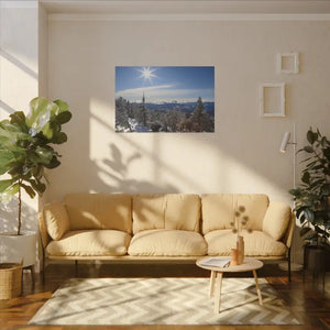 Winter Wonderland Matte Canvas Wall Art - Eco Radial Pine - Dipaliz - Posters Prints & Visual Artwork