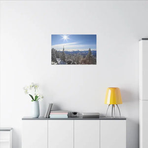 Winter Wonderland Matte Canvas Wall Art - Eco Radial Pine - Dipaliz - Posters Prints & Visual Artwork