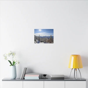 Winter Wonderland Matte Canvas Wall Art - Eco Radial Pine - Dipaliz - Posters Prints & Visual Artwork