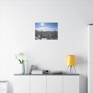 Winter Wonderland Matte Canvas Wall Art - Eco Radial Pine - Dipaliz - Posters Prints & Visual Artwork
