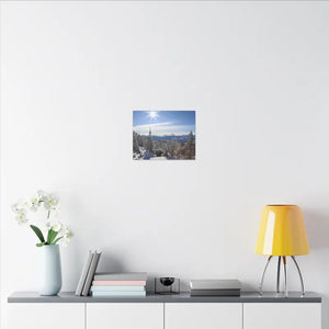Winter Wonderland Matte Canvas Wall Art - Eco Radial Pine - Dipaliz - Posters Prints & Visual Artwork
