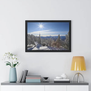 Framed Horizontal Poster Winter Land Premium Gallery Art - Dipaliz - Posters