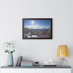 Framed Horizontal Poster Winter Land Premium Gallery Art - Dipaliz - Posters