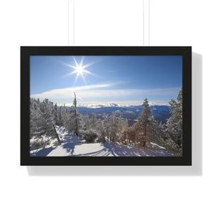 Framed Horizontal Poster Winter Land Premium Gallery Art - Dipaliz - 24″ x 16″ / Black - Posters
