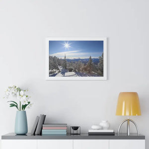 Framed Horizontal Poster Winter Land Premium Gallery Art - Dipaliz - Posters
