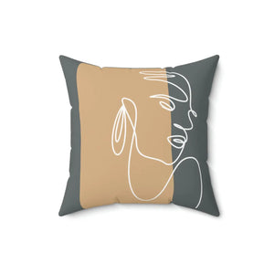 Chic Abstract Woman Pillow - Spun Polyester - Dipaliz - Throw Pillows
