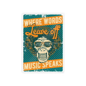 Music Speaks Poster – Gift for Lovers - Dipaliz - Posters Prints & Visual Artwork