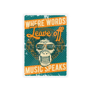 Music Speaks Poster – Gift for Lovers - Dipaliz - Posters Prints & Visual Artwork