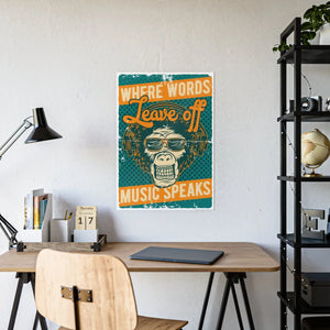 Music Speaks Poster – Gift for Lovers - Dipaliz - Posters Prints & Visual Artwork