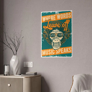 Music Speaks Poster – Gift for Lovers - Dipaliz - Posters Prints & Visual Artwork