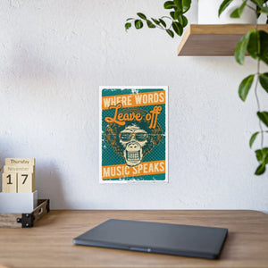 Music Speaks Poster – Gift for Lovers - Dipaliz - Posters Prints & Visual Artwork
