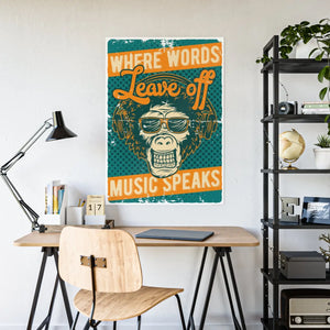 Music Speaks Poster – Gift for Lovers - Dipaliz - Posters Prints & Visual Artwork