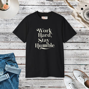 Soft Cotton Work Hard and Stay Humble T-shirt - Dipaliz - T-shirts - s
