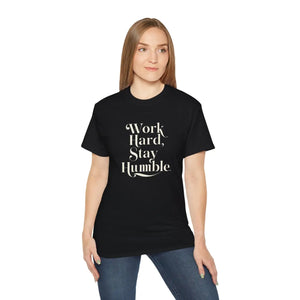 Soft Cotton Work Hard and Stay Humble T-shirt - Dipaliz - T-shirts - s