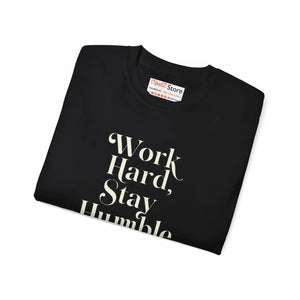 Soft Cotton Work Hard and Stay Humble T-shirt - Dipaliz - T-shirts - s