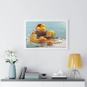 Premium Framed Horizontal Poster - Yellow Fruits - Dipaliz - Posters Prints & Visual Artwork