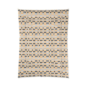 Yellow Grey and Black Triangles Comforter - 68’’ × 92’’ - Quilts & Comforters