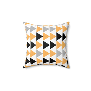 Bold Grey Black Polyester Square Pillow - Spun Comfort - Dipaliz - Throw Pillows