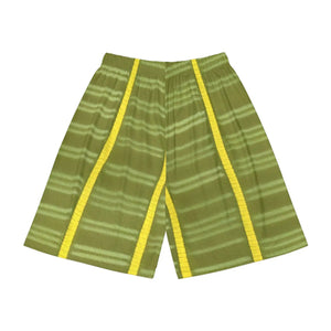 Lightweight Men’s Sports Shorts - Yellow Stripes - Dipaliz