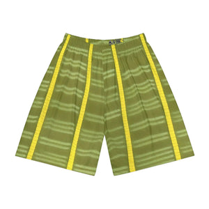 Lightweight Men’s Sports Shorts - Yellow Stripes - Dipaliz