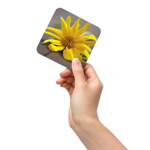Vibrant Yellow Sunflower Cork Coasters - Mdf - Dipaliz