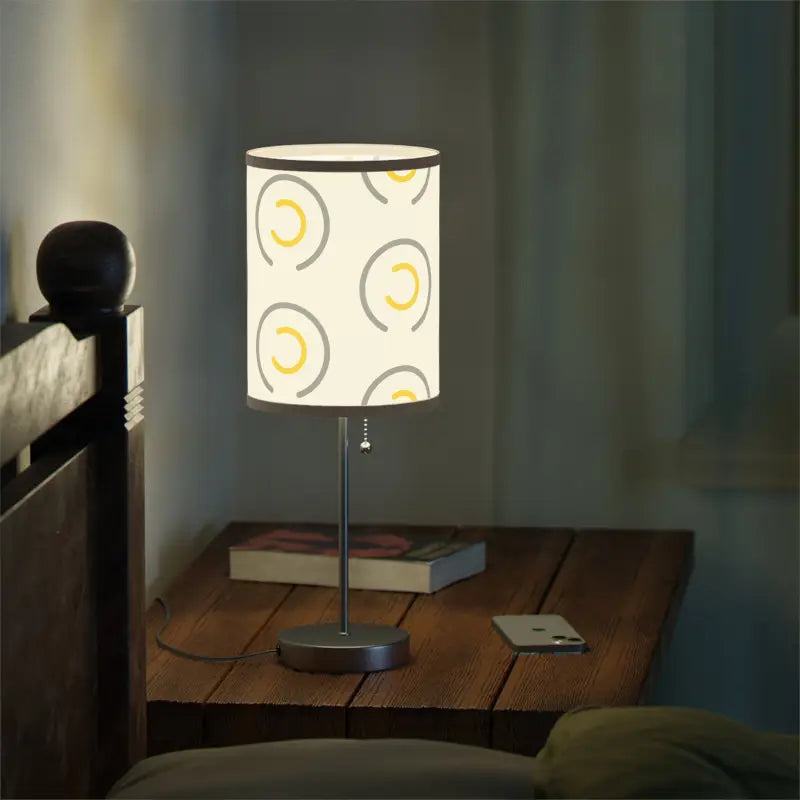 Illuminate with Style: Abstract Circles Lamp Us|ca Plug - Beige / Silver / one Size Home Decor