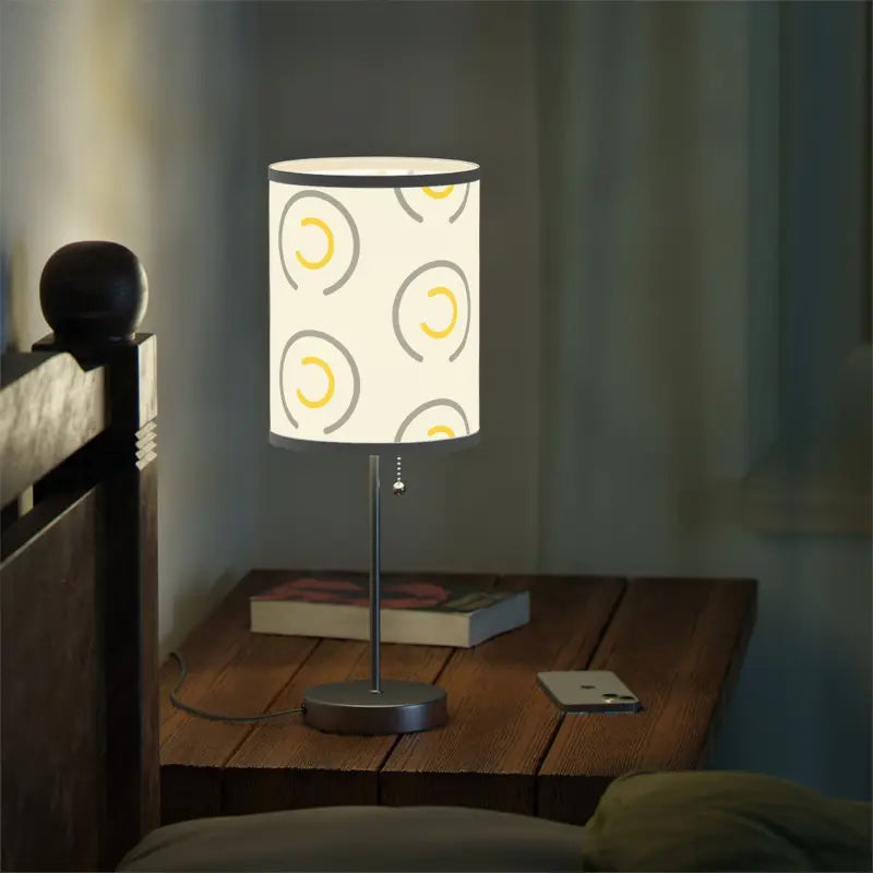 Illuminate with Style: Abstract Circles Lamp Us|ca Plug - Light Grey / Silver / one Size Home Decor