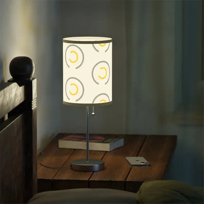 Illuminate with Style: Abstract Circles Lamp Us|ca Plug - Light Yellow / Silver / one Size Home Decor