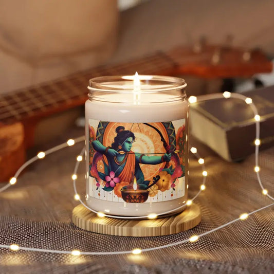 Illuminate your Home with Shri Ram Diwali Diya Scented Soy Candle - Clean Cotton / 9oz Decor