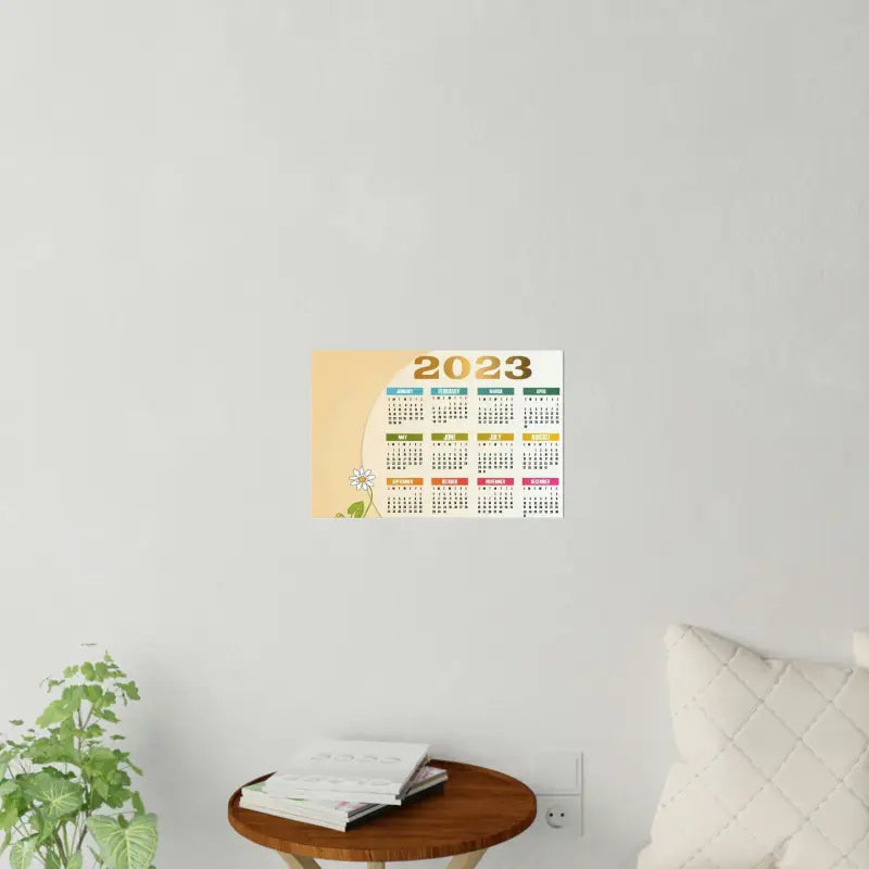 Vibrant Floral Calendar Wall Decals for a Fresh Room Makeover - Decal