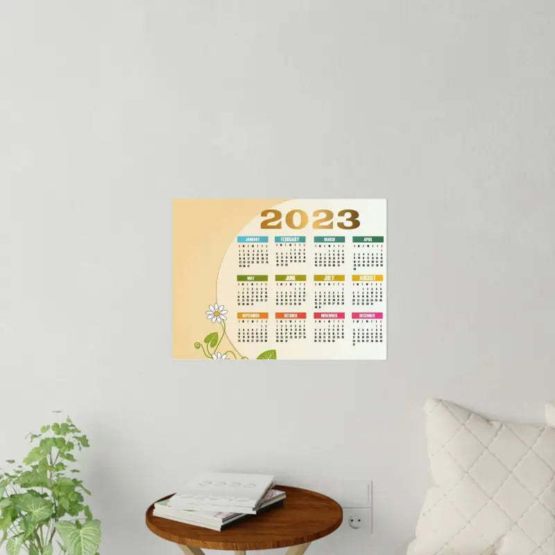 Vibrant Floral Calendar Wall Decals for a Fresh Room Makeover - Decal