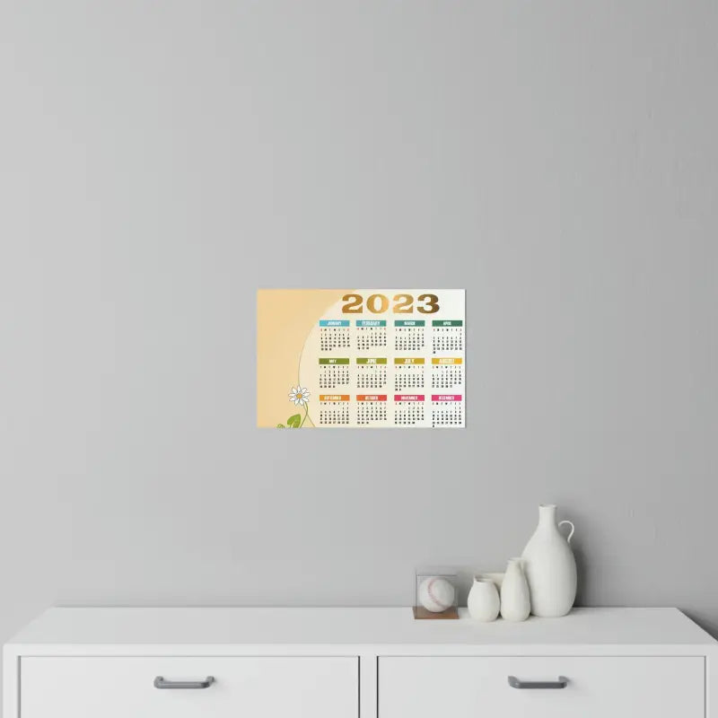 Vibrant Floral Calendar Wall Decals for a Fresh Room Makeover - Decal