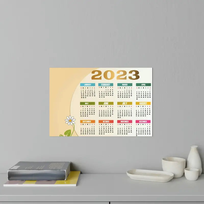 Vibrant Floral Calendar Wall Decals for a Fresh Room Makeover - Decal