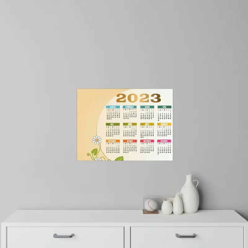 Vibrant Floral Calendar Wall Decals for a Fresh Room Makeover - Decal