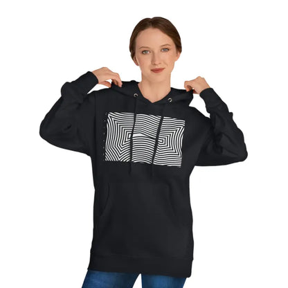 Stylish Illusion Unisex Hooded Sweatshirt for All-day Comfort - Hoodie