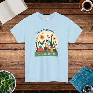 T-shirt - Plant Passion Heavy Cotton Tee - Unisex Green Lover Shirt - Dipaliz