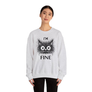 Funny Cat Unisex Heavy Sweatshirt - Cozy Cotton - Dipaliz - Sweatshirts - s