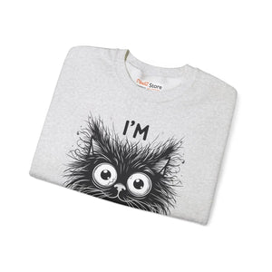 Funny Cat Unisex Heavy Sweatshirt - Cozy Cotton - Dipaliz - Sweatshirts - s