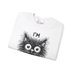 Funny Cat Unisex Heavy Sweatshirt - Cozy Cotton - Dipaliz - Sweatshirts - s