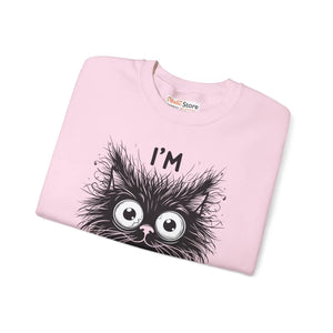 Funny Cat Unisex Heavy Sweatshirt - Cozy Cotton - Dipaliz - Sweatshirts - s