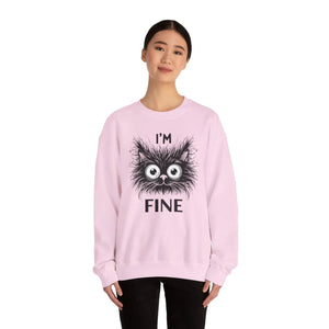 Funny Cat Unisex Heavy Sweatshirt - Cozy Cotton - Dipaliz - Sweatshirts - s