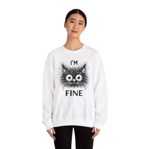 Funny Cat Unisex Heavy Sweatshirt - Cozy Humor Blend - Dipaliz - Sweatshirts