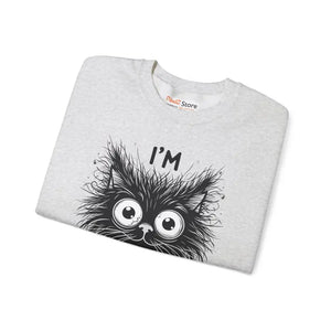 Funny Cat Unisex Heavy Sweatshirt - Cozy Humor Blend - Dipaliz - Sweatshirts